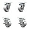 Service Caster 3 Inch Semi Steel Wheel Swivel Top Plate Caster Set with 2 Brakes SCC SCC-20S314-SSS-2-TLB-2 - alternate 1